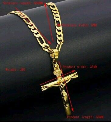 Yellow Gold INRI Jesus Crucifix Cross Pendant EBay