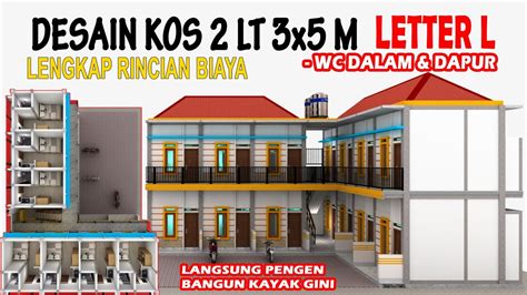 Desain Kos Kosan Lantai X M Kamar Mandi Dalam Dan Dapur Youtube