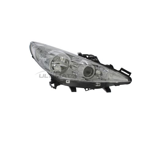 Peugeot 207 Headlight Headlamp Drivers Side RH Halogen