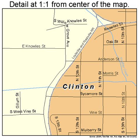 Clinton Indiana Street Map 1813780