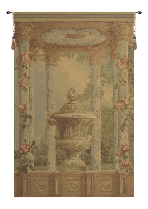 Urn With Columns Brown Small Belgian Tapestry Charlotte Home