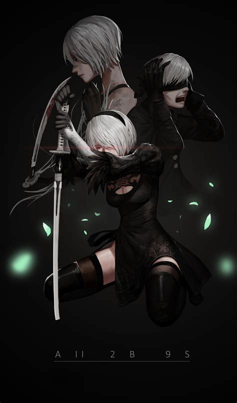 Yorha No 2 Type B Yorha No 9 Type S And Yorha Type A No 2 Nier