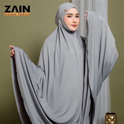 Jual Zain Mukena Dewasa Khadijah Penutup Dagu Jersey Premium Series