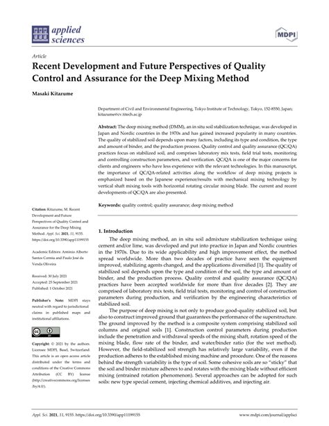 PDF Recent Development And Future Perspectives Of Quality Control And