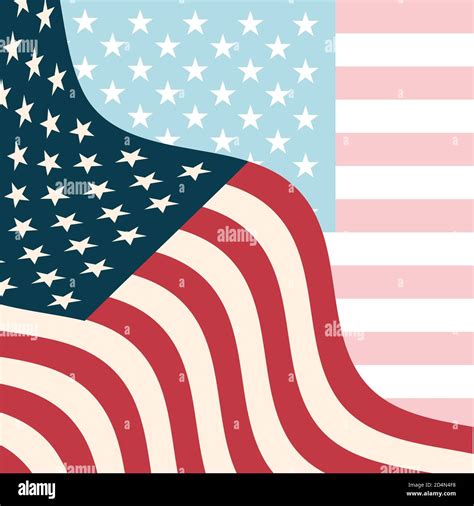 Usa Flag Design United States Independence Day And National Theme