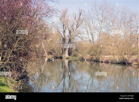 View Of The River Cherwell From The Bank In The City Of Oxford Stock