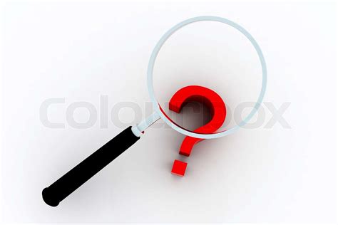 Question Mark Under A Magnifying Glass Stock Image Colourbox