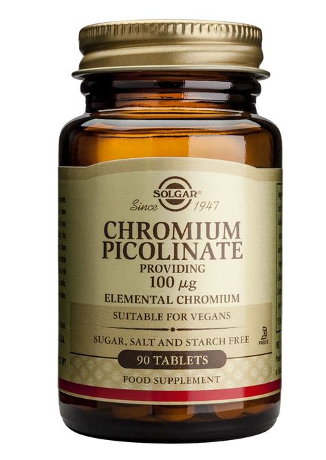 Solgar Chromium Picolinate 100μg Συμπλήρωμα διατροφής 90tabs