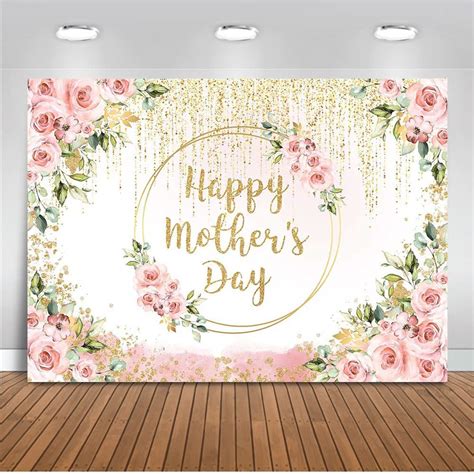 Amazon Mocsicka Mother S Day Pink Floral Backdrop Pink Flowers