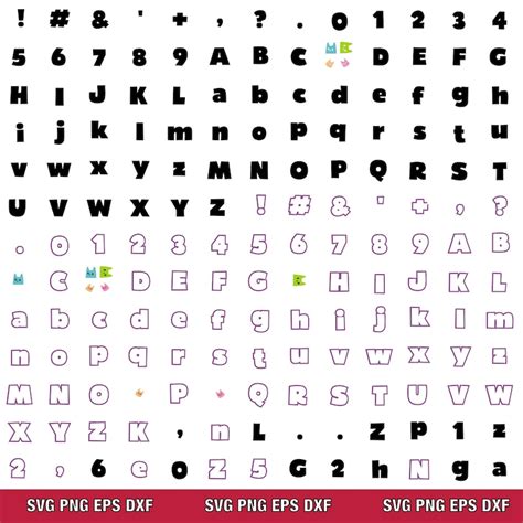 Gabby Dollhouse Font File Set SVG Bundle LAYERED Cricut Files Instant