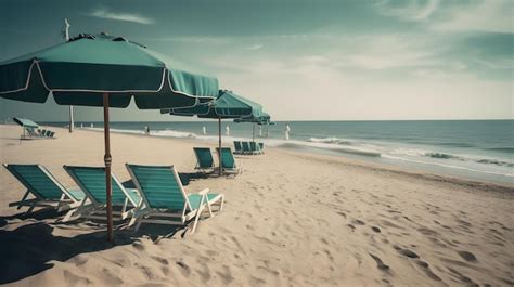 Premium Photo Sunlit Seclusion Sandy Beach Dreamy Skies And Secluded