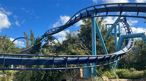 Manta Roller Coaster at SeaWorld Orlando in Florida Editorial Stock ...