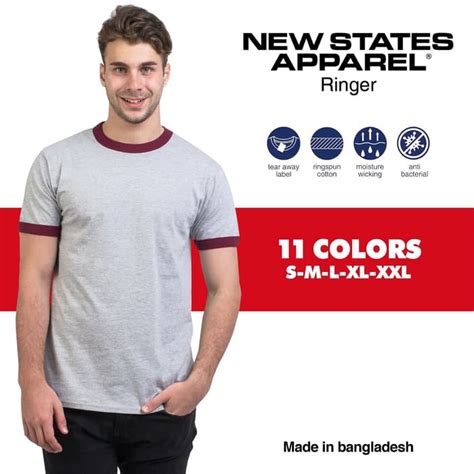 Jual Kaos Polos New States Apparel Nsa 7250 Premium Cotton Ringer