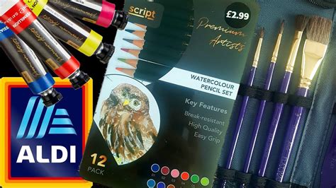 Aldi New Art Supplies Cheap Art Haul Script Premium Artists Youtube