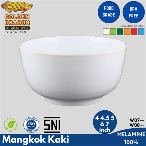 Jual Mangkok Kaki Melamin Golden Dragon Mangkuk Makan Bowl Kaki