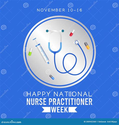 National Nurse Practitioner Week Holiday Concept Template For