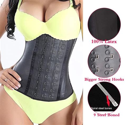 Latex Waist Trainer Body Shapewear Women Shaper Slimming Sheath Belly