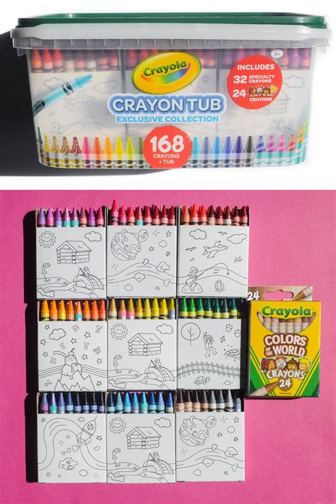 168 Crayola Crayon Tub Featuring Colors Of The World Exclusive