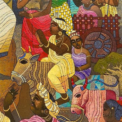 krishna lifting govardhan  artisera