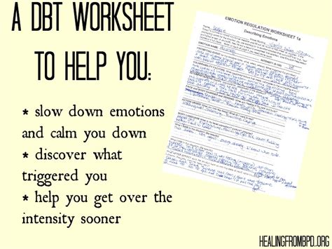 BPD Worksheets Free | DBT Worksheets