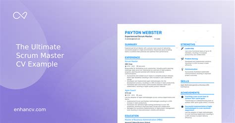 Scrum Master Cv Examples For