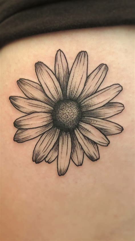 Daisy Flower Tattoo Outline