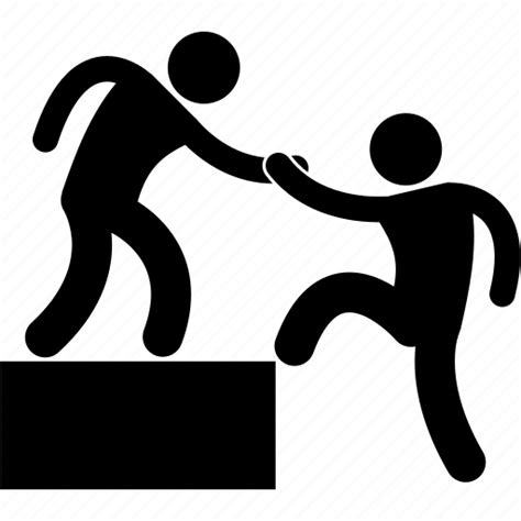 Friend Helping Partner Partnership People Pulling United Icon