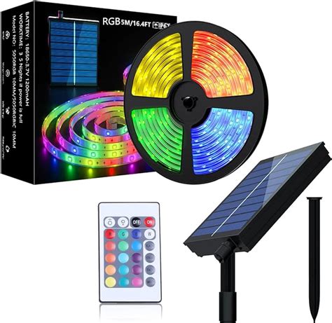 Amazon Solar LED Strip Lights Outdoor 16 4FT Solar Power RGB LED