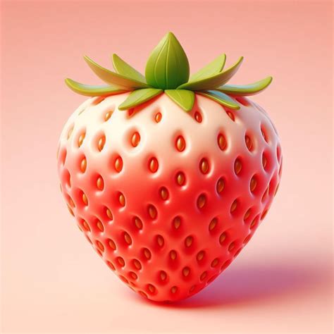 Premium Vector Strawberry 3d Fruit Icon