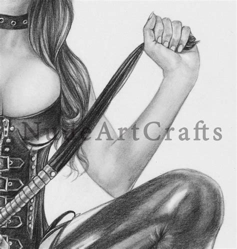 Dominatrix Original Art Hand Drawing 187 Mature Femdom Art Etsy UK