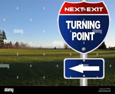 Turning Point Road Sign Stock Photo Alamy