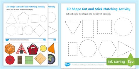 2D Shapes Cut and Stick Activity | Teaching Resource