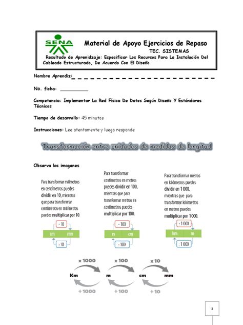 Conversion De Medidas De Longitud Pdf Metrología Cantidad