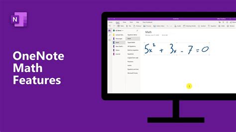 How To Use Onenote Math Features Youtube