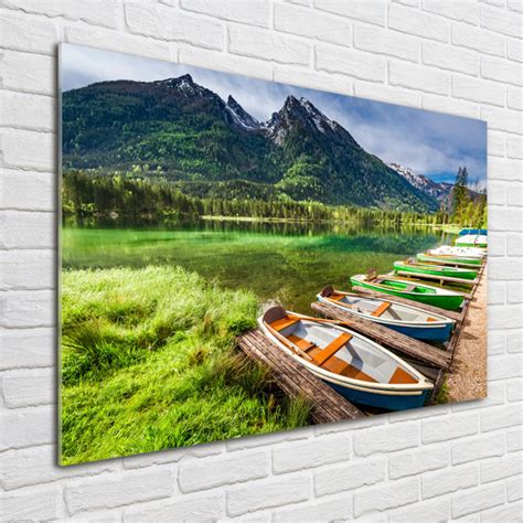 Union Rustic Glasbild Boote Auf Dem See Wayfair De