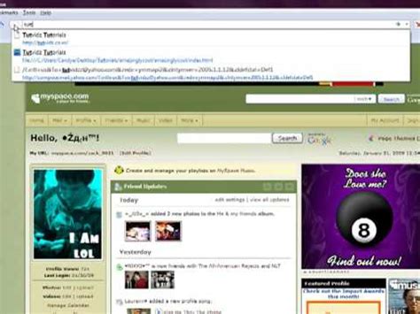 change font colorsize  myspace youtube
