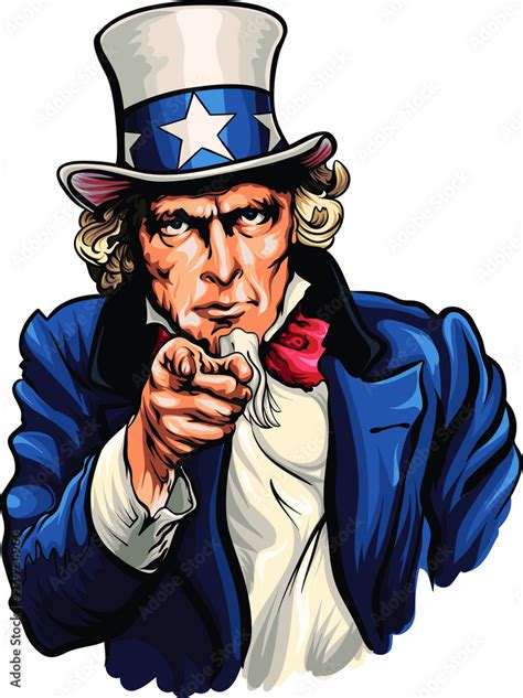 Photo Art Print Uncle Sam Vector Illustration With Pointing Hand Adrian