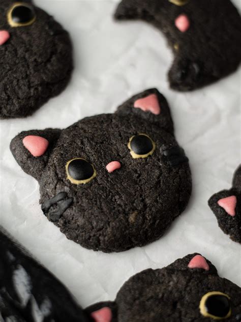 Black Cocoa Cat Shaped Cookies Vegan Bites By Bianca Animal