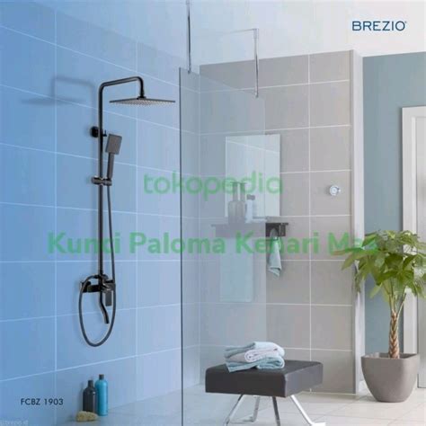 Jual Brezio Fcbz Keran Panas Dingin Shower Tiang Set Matt Black