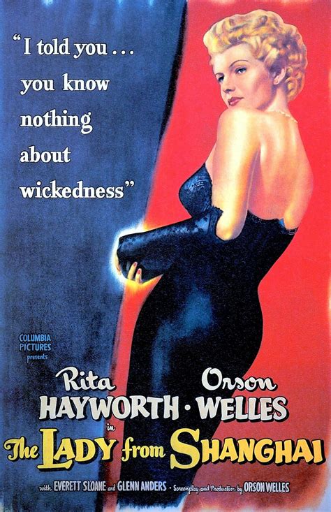 The Lady From Shanghai 1948 Rita Hayworth And Orson Welles Us Poster