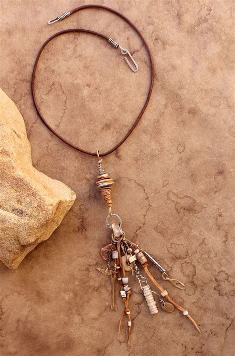 Desert Journey Talismans Necklace Mixed Media Pendant Handmade