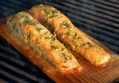 Cedar Planked Salmon With Lemon Garlic And Herbs Once Upon A Chef