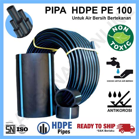 Jual Pipa Hdpe Inch Pipa Hdpe Hitam M Per Batang Shopee Indonesia