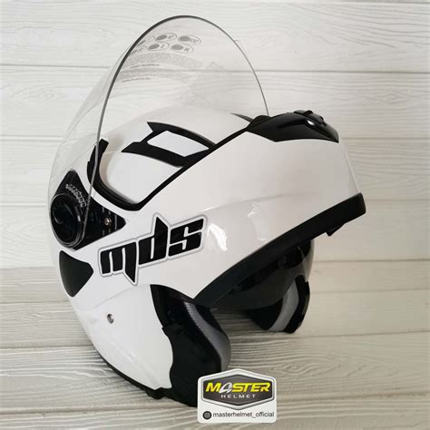 Jual Mds Pro Rider Mds Modular Solid Ori Mds Prorider White Shopee