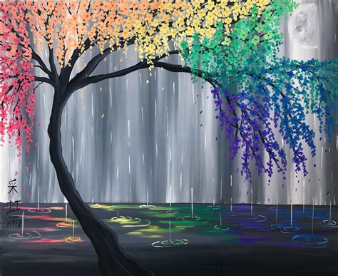 Rainbow Cherry Blossom Tree Etsy