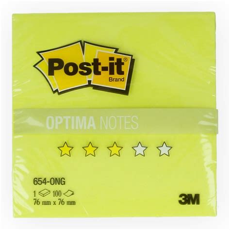 "3M" Бумага для заметок с липким слоем POST-IT OPTIMA ( 76 x 76 мм) 100 ...
