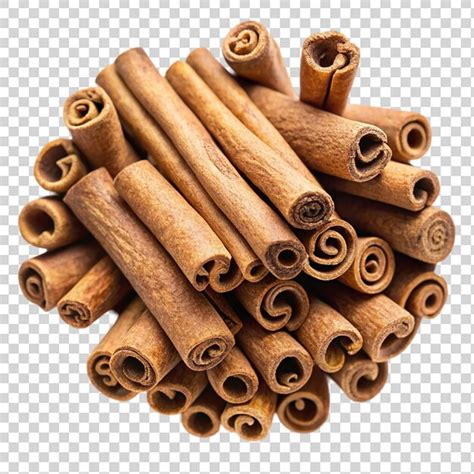 Premium Psd Cinnamon Sticks Top View Isolated On Transparent Background