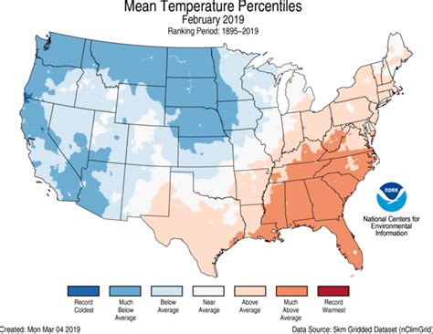 Assessing The Us Climate In February 2019 News National Centers