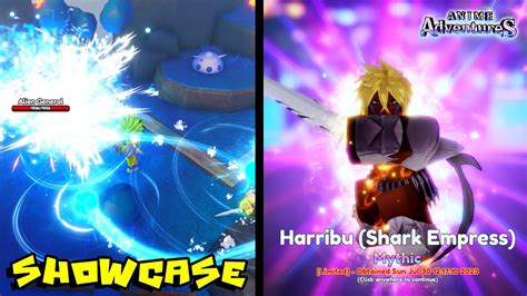 Lvl 100 Evolved Harribu Summer Event Showcase Anime Adventures