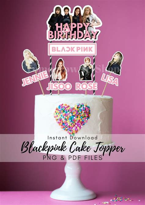 Digital Printout Blackpink Cake Topper Crear Invitaciones De Cumpleanos